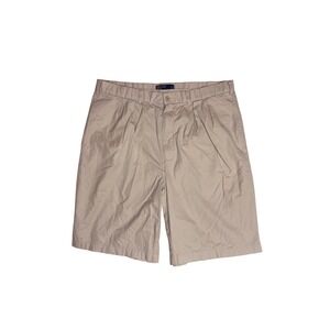POLO RALPH LAUREN Tyler Short Mens 40T Beige Pleated Chino Cotton Casual Khaki